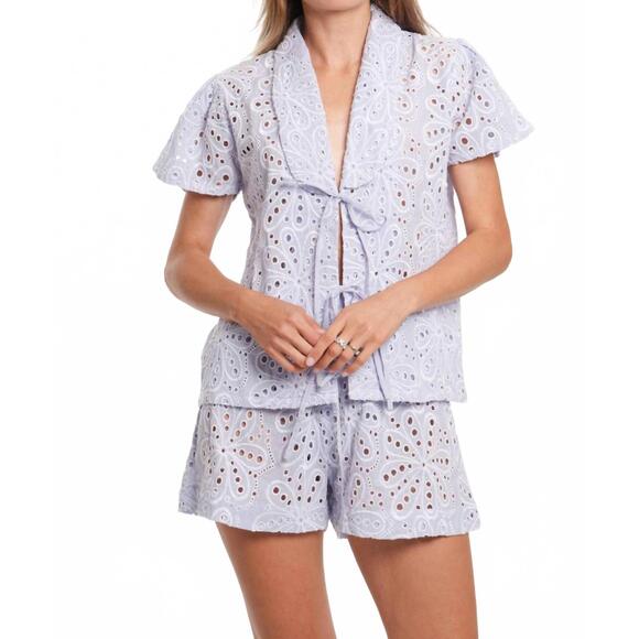 BINDU Tops - NEW BINDU gala top in blue eyelet